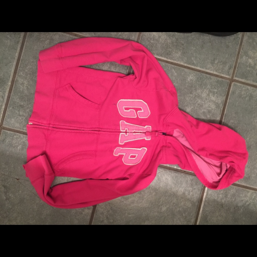 Gap Logo Pink Hoodie Sweatshirt Sz S (6/7)